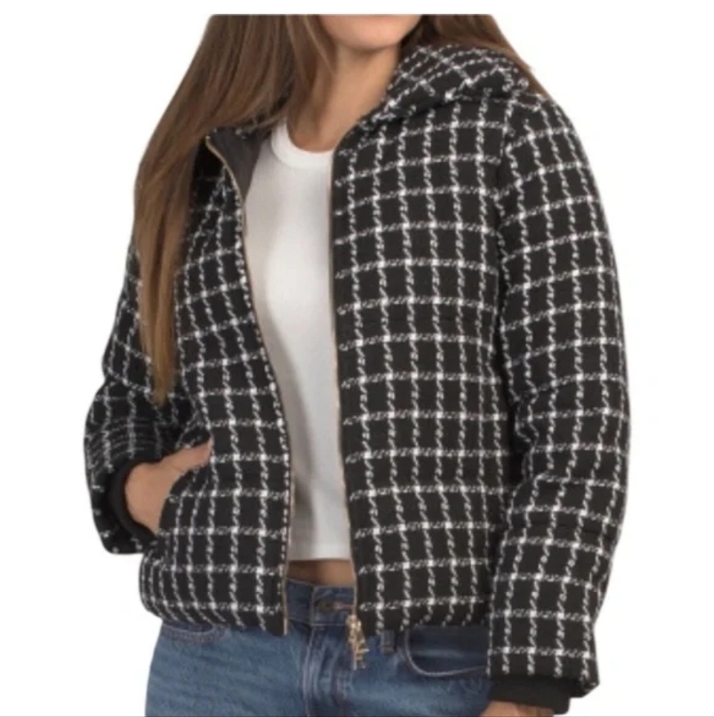 JASON WU NWT BLACK WHITE PUFFER JACKET